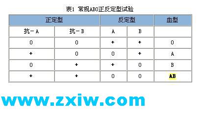 人abo血型是由红细胞的抗原和血浆/血清中的抗体所决定,因此正反定型